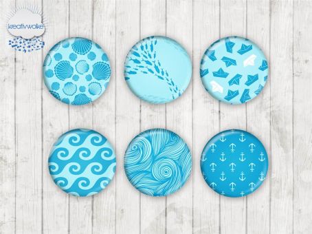 Motiv-Cabochons 1609 8mm (12 Stk)